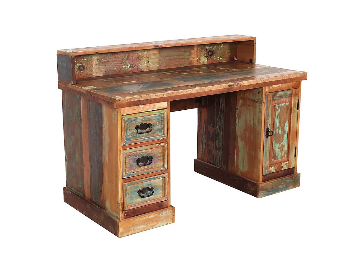 Schreibtisch im Shabby Chic Design Recyclingholz