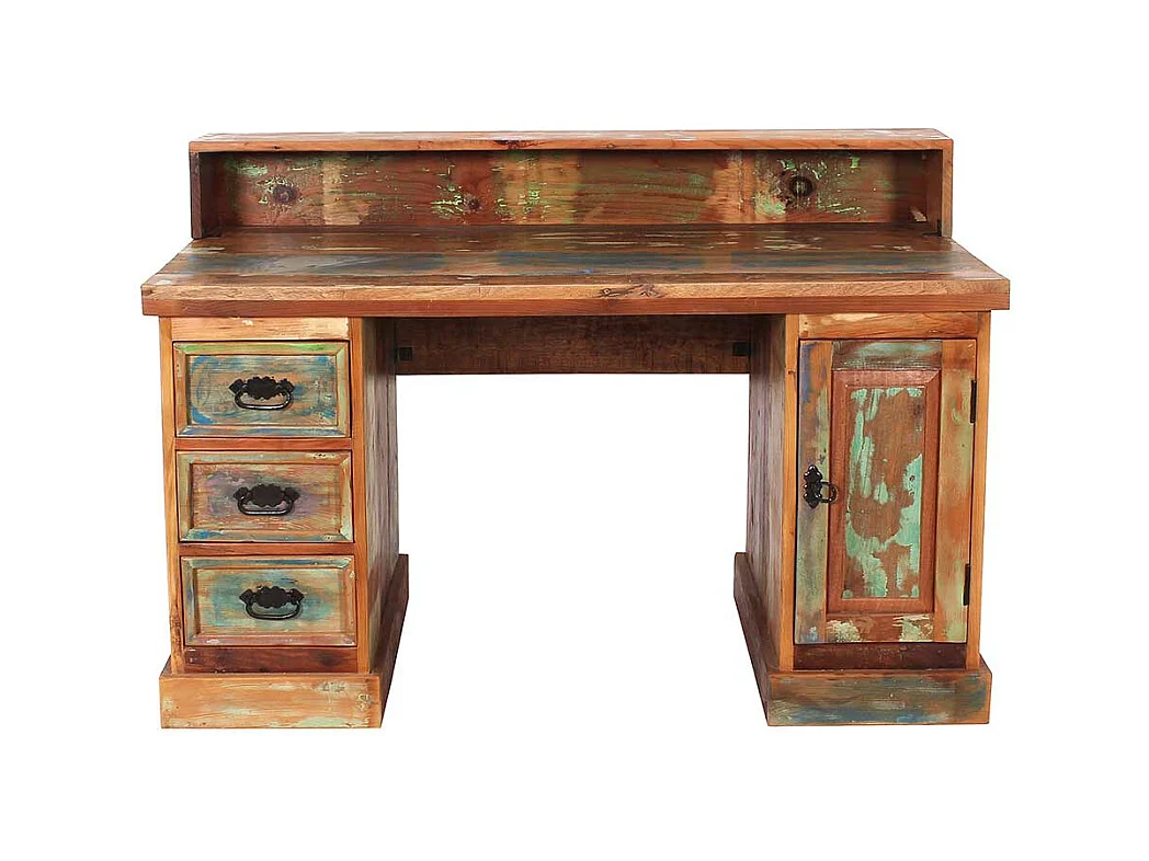 Schreibtisch im Shabby Chic Design Recyclingholz