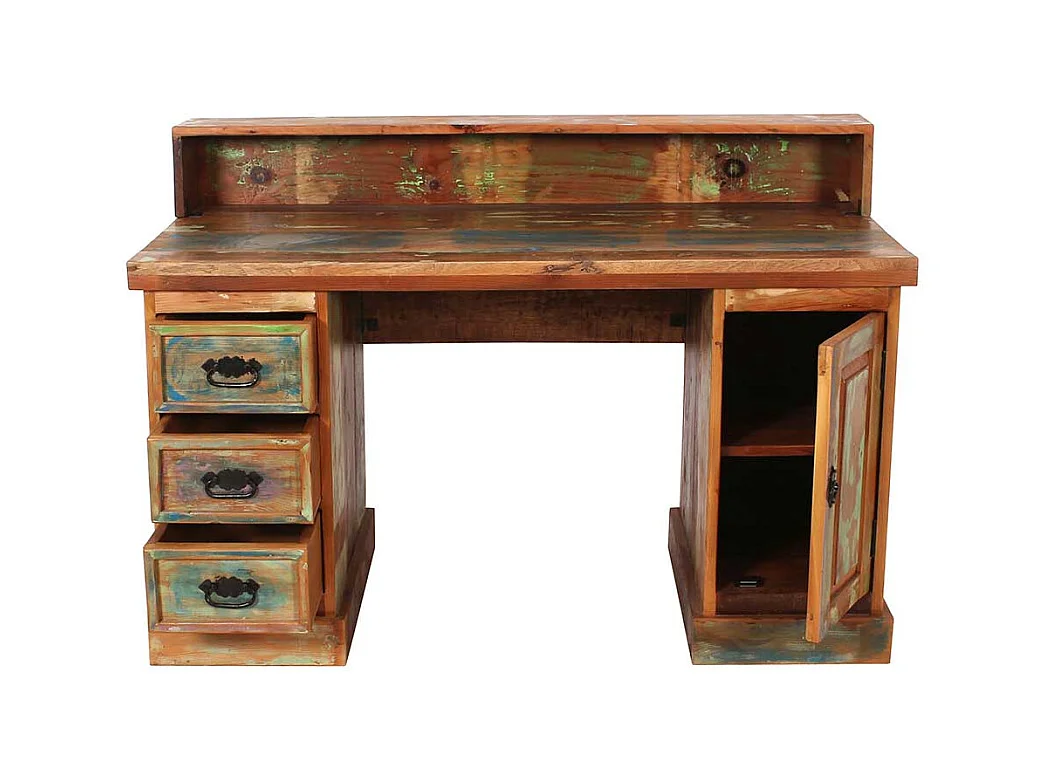 Schreibtisch im Shabby Chic Design Recyclingholz