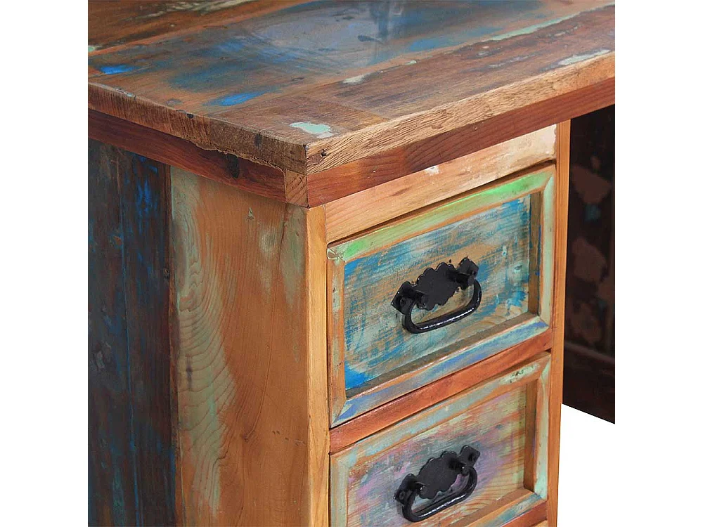 Schreibtisch im Shabby Chic Design Recyclingholz