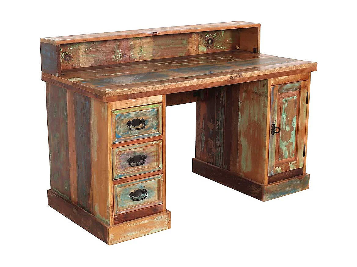 Schreibtisch im Shabby Chic Design Recyclingholz