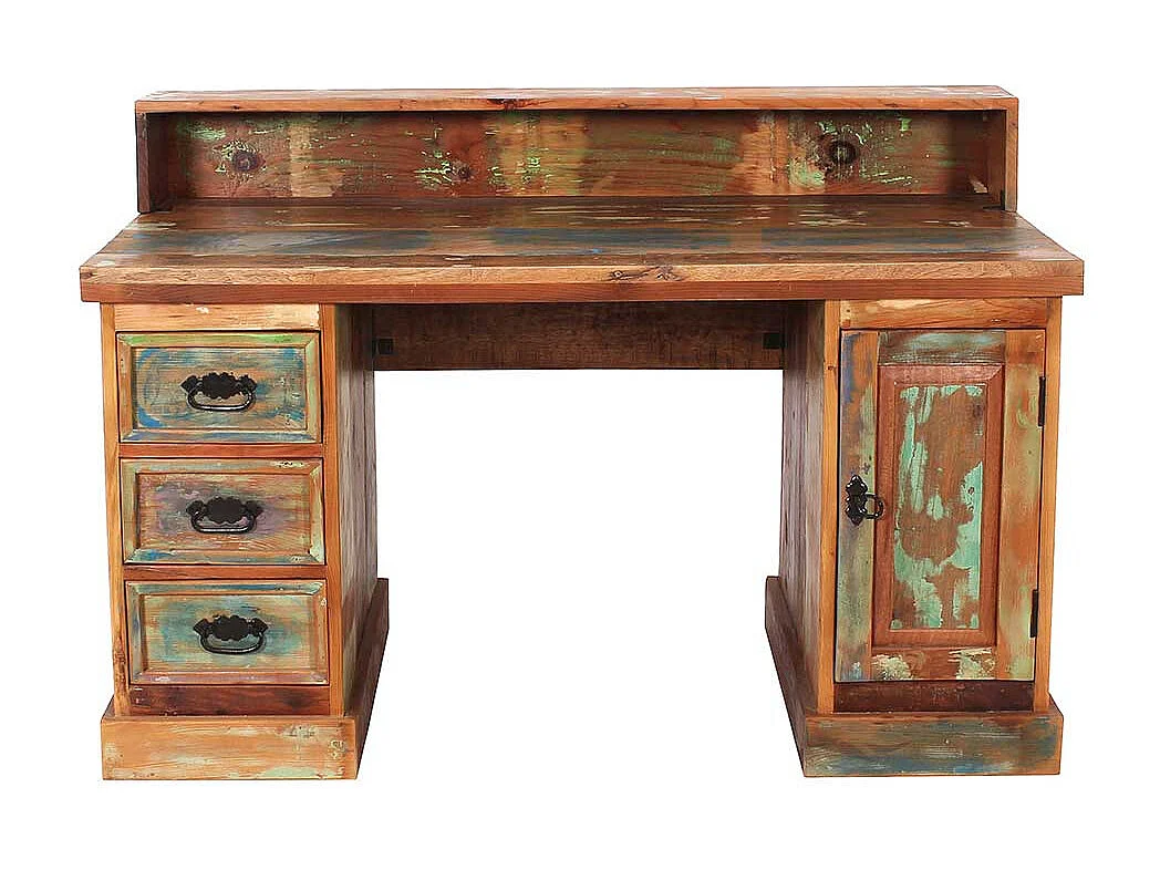 Schreibtisch im Shabby Chic Design Recyclingholz