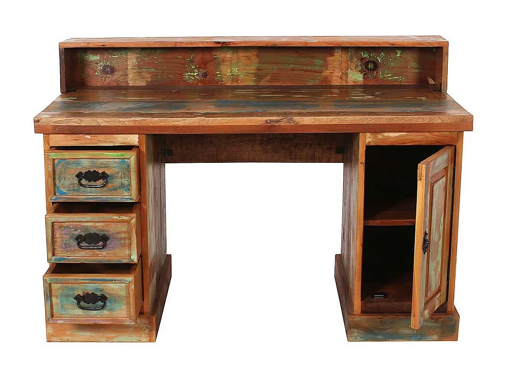 Schreibtisch im Shabby Chic Design Recyclingholz