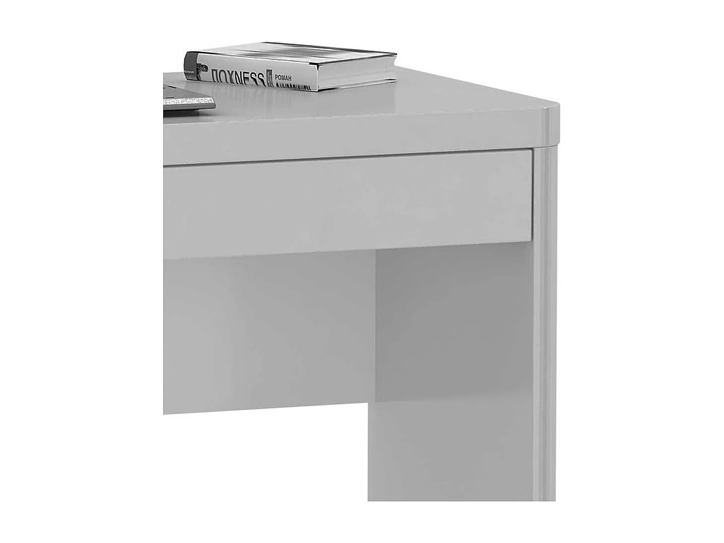 Schreibtisch in Weiß Hochglanz 80 cm breit