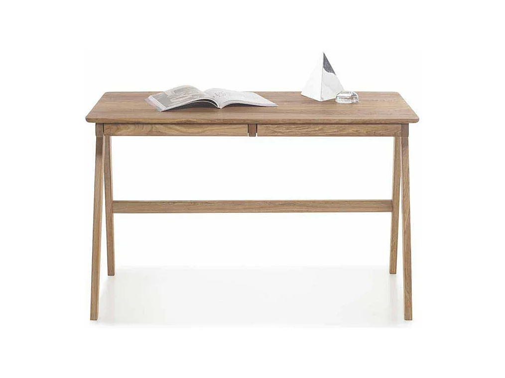 Schreibtisch aus Eiche Massivholz 120 cm