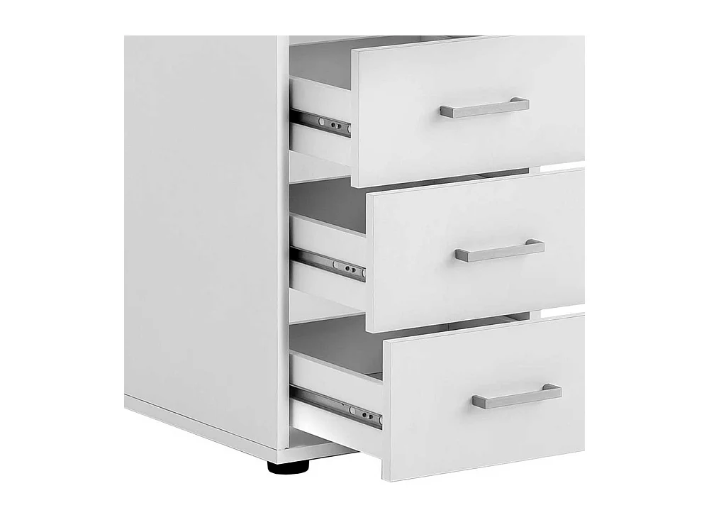 Schülerschreibtisch in Weiß Bildschirmaufsatz