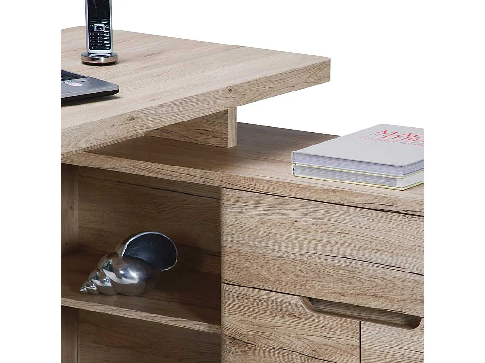 Schreibtisch mit Regal Eiche San Remo
