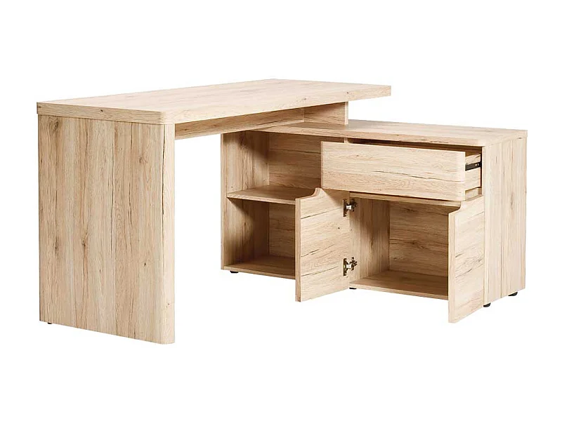 Schreibtisch mit Regal Eiche San Remo