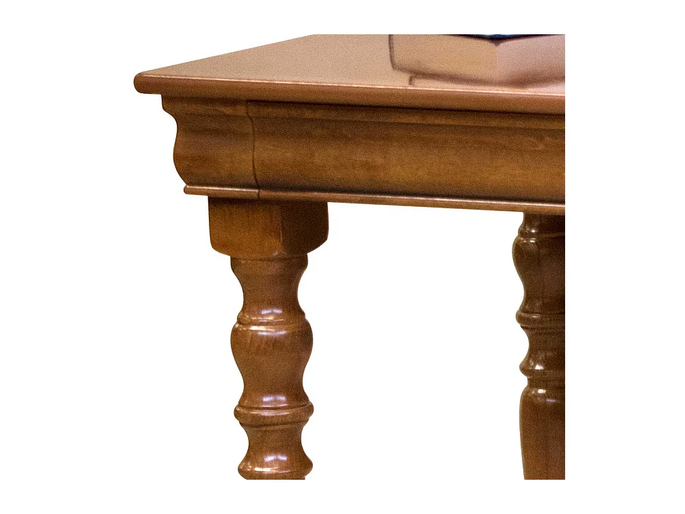 Klassischer Holz Schreibtisch in Nussbaumfarben 110 cm breit