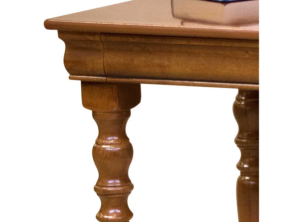 Klassischer Holz Schreibtisch in Nussbaumfarben 110 cm breit