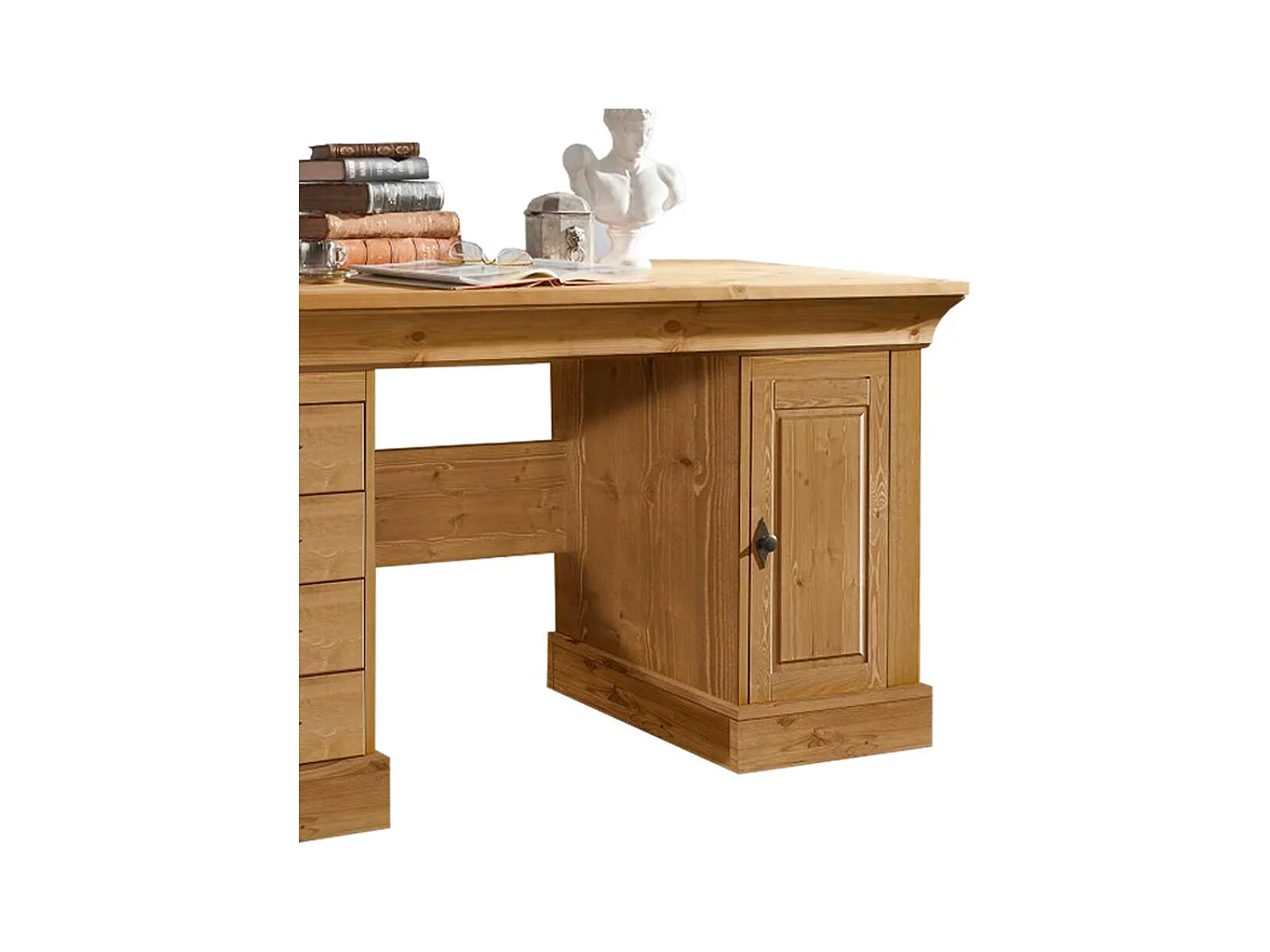Schreibtisch aus Kiefer teilmassiv Landhaus