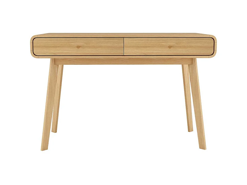 Skandi Jugendschreibtisch in Eichefarben zwei Schubladen