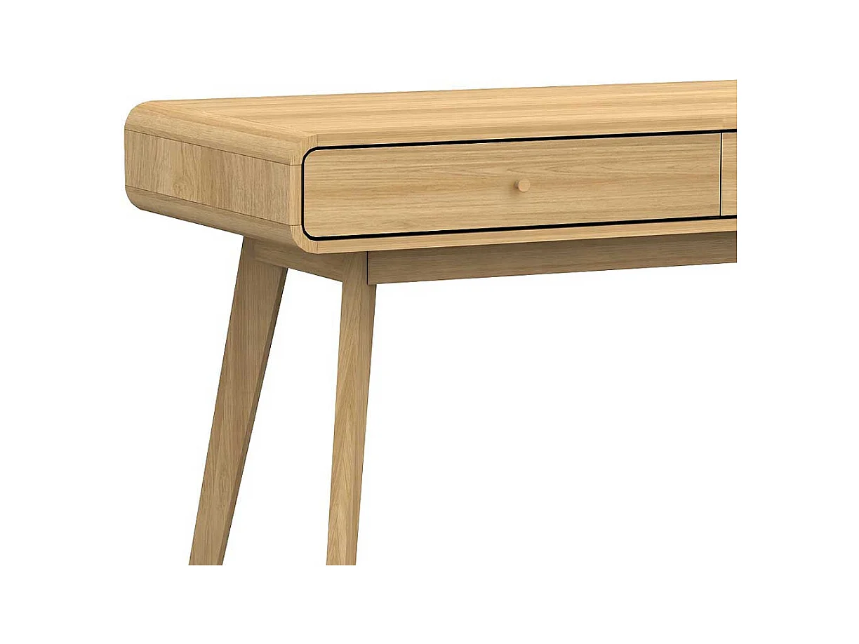 Skandi Jugendschreibtisch in Eichefarben zwei Schubladen