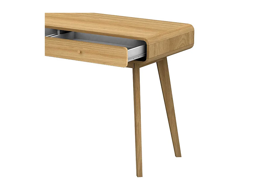 Skandi Jugendschreibtisch in Eichefarben zwei Schubladen