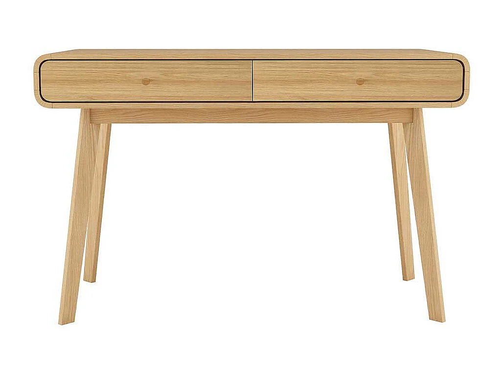Skandi Jugendschreibtisch in Eichefarben zwei Schubladen