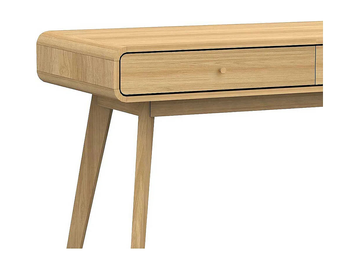 Skandi Jugendschreibtisch in Eichefarben zwei Schubladen