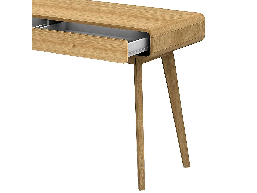 Skandi Jugendschreibtisch in Eichefarben zwei Schubladen