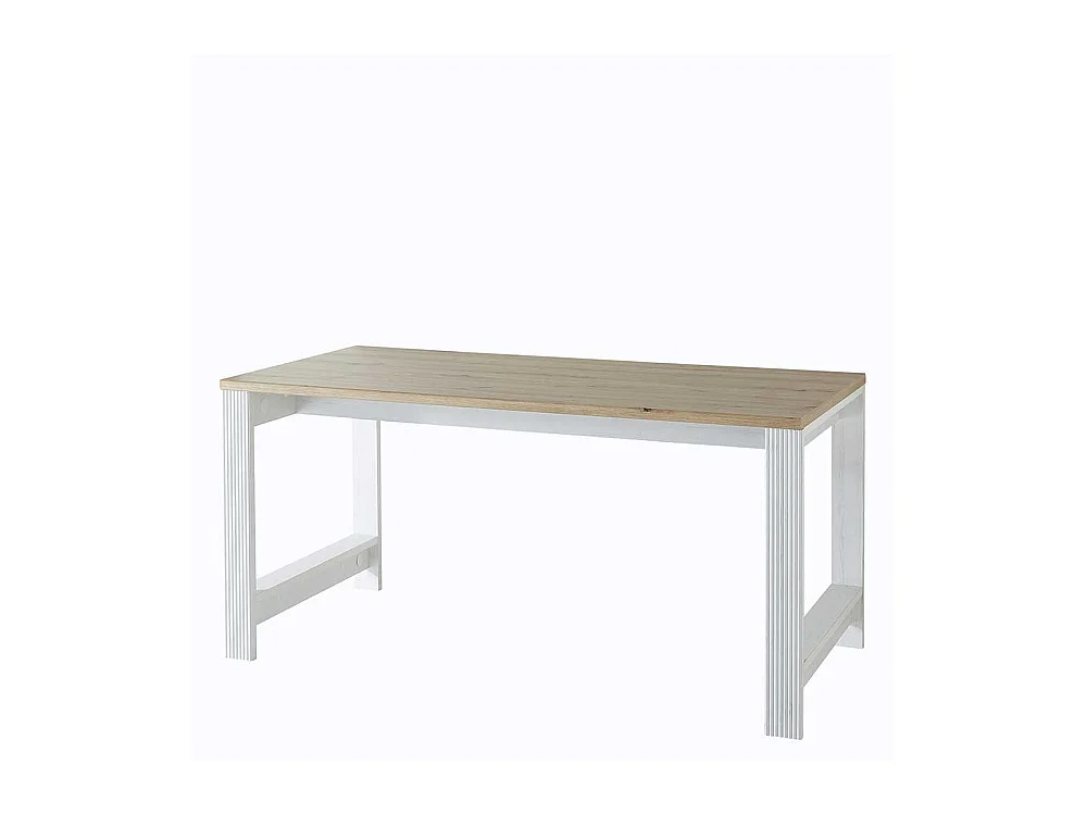 Schreibtisch Set im Landhausstil Weiß & Eichefarben (dreiteilig)