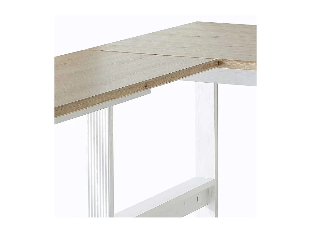 Schreibtisch Set im Landhausstil Weiß & Eichefarben (dreiteilig)