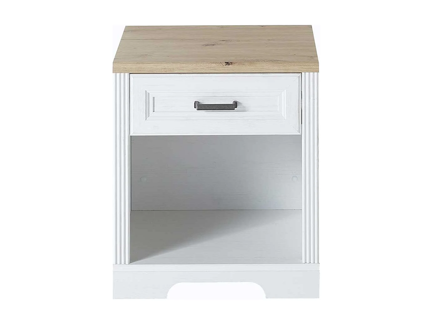 Schreibtisch Set im Landhausstil Weiß & Eichefarben (dreiteilig)