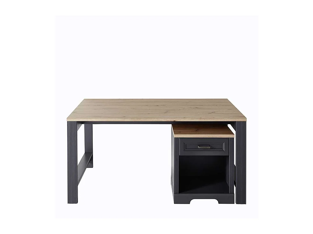 Bürotisch Set mit Rollcontainer Landhausstil (zweiteilig)