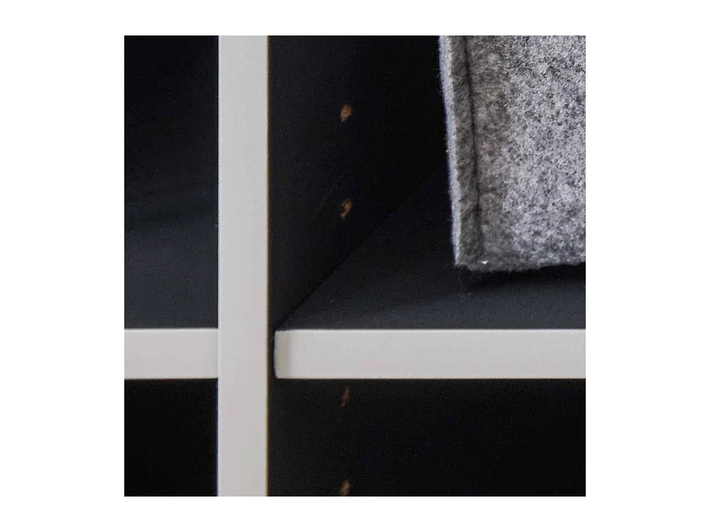 Schreibtisch mit integriertem Regal Weiß Anthrazit