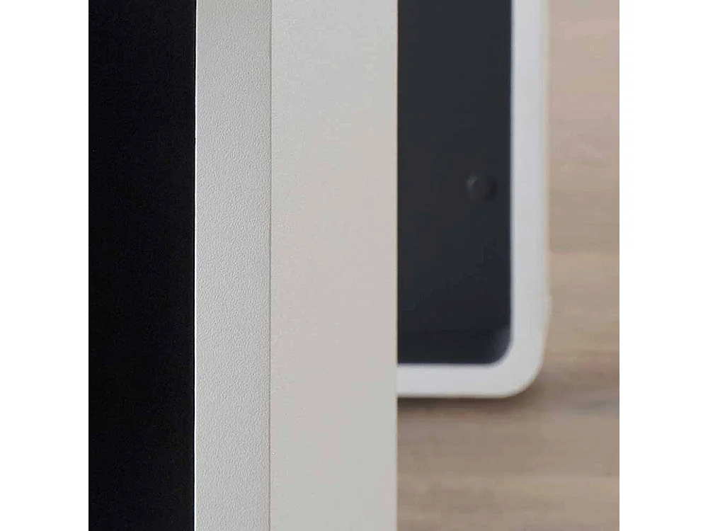 Schreibtisch mit integriertem Regal Weiß Anthrazit