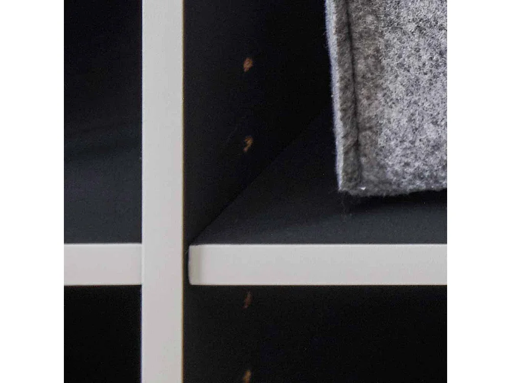 Schreibtisch mit integriertem Regal Weiß Anthrazit