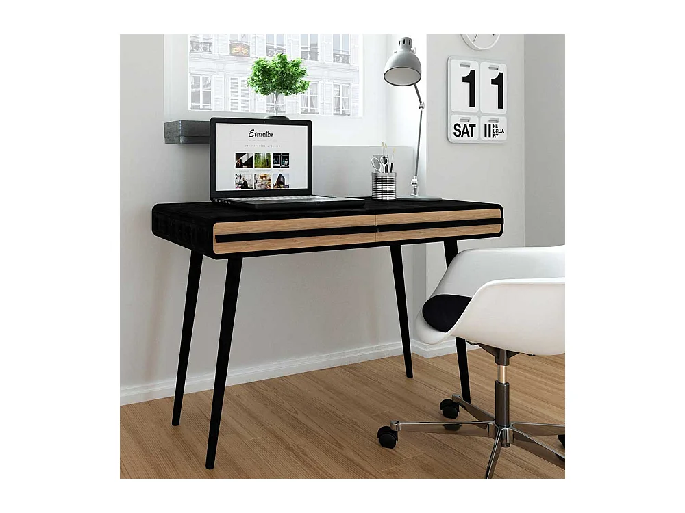 Schreibtisch Designschreibtisch mit zwei Schubladen 120 cm breit