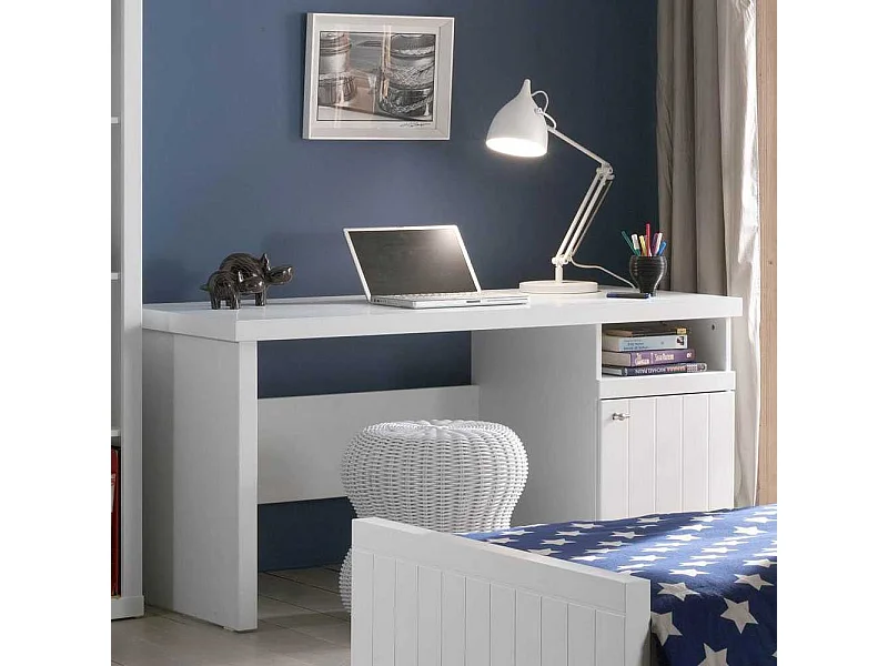 Schreibtisch mit Fach und Tür 150 cm breit