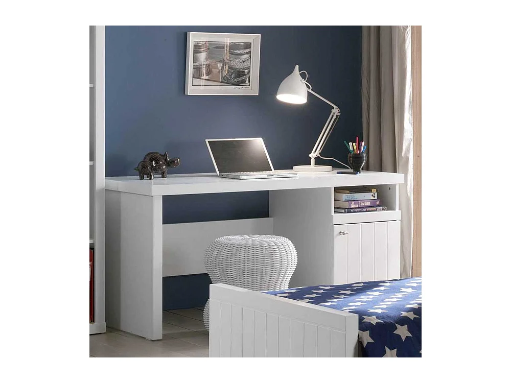 Schreibtisch mit Fach und Tür 150 cm breit