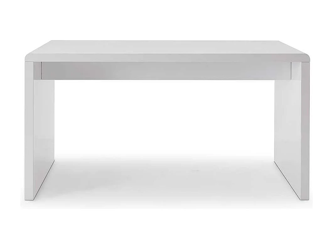 Wangen Schreibtisch in Hochglanz Weiss lackiert