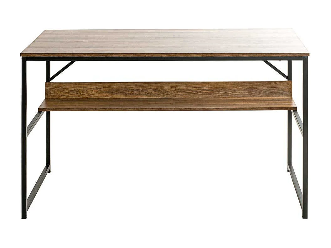 Schreibtisch mit Ablage in Eichefarben Schwarz