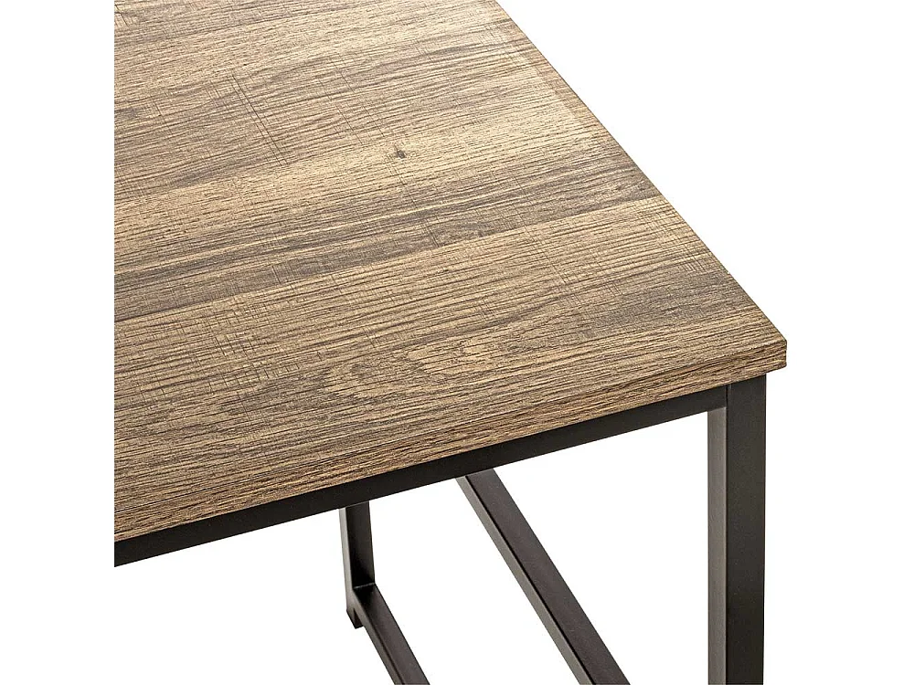 Schreibtisch mit Ablage in Eichefarben Schwarz