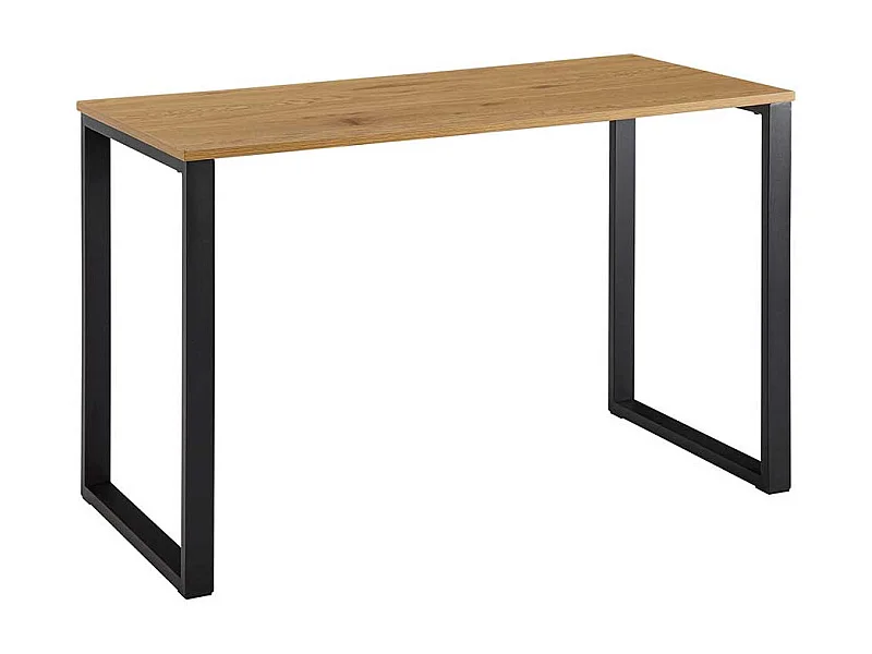 Laptopschreibtisch in Eichefarben & Schwarz Bügelgestell