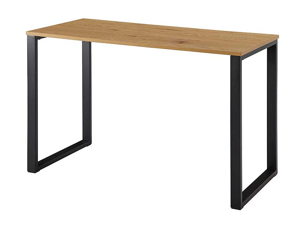 Laptopschreibtisch in Eichefarben & Schwarz Bügelgestell