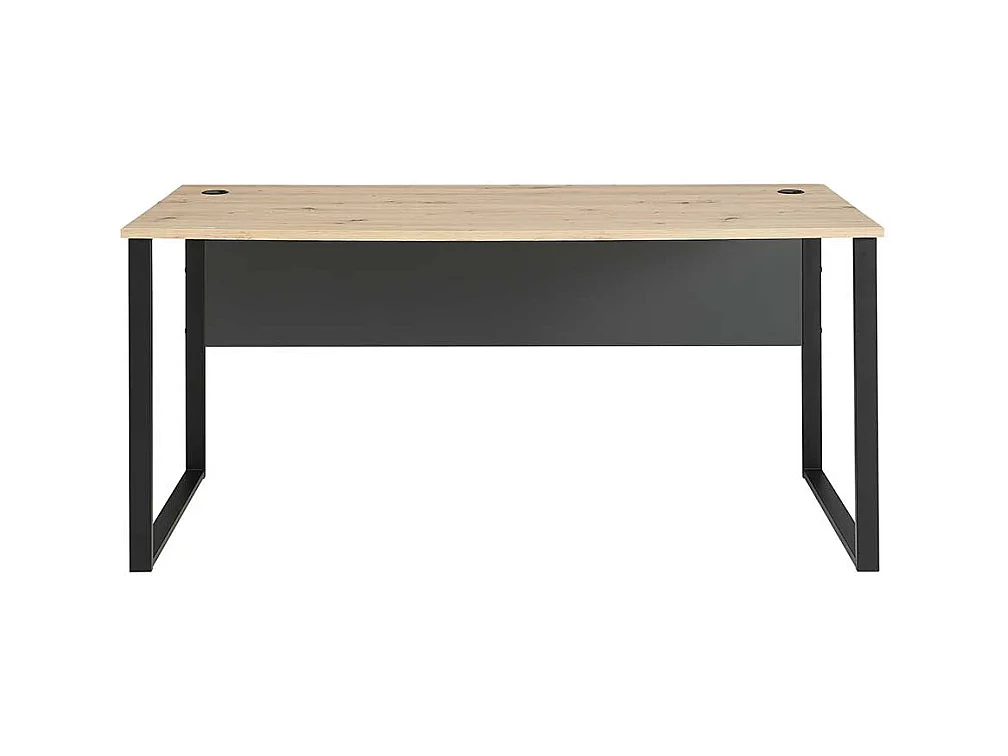 Schreibtisch mit Kabeldurchlass in modernem Design Knieraumblende