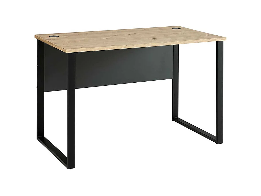 Schreibtisch mit Kabeldurchlass in modernem Design Knieraumblende