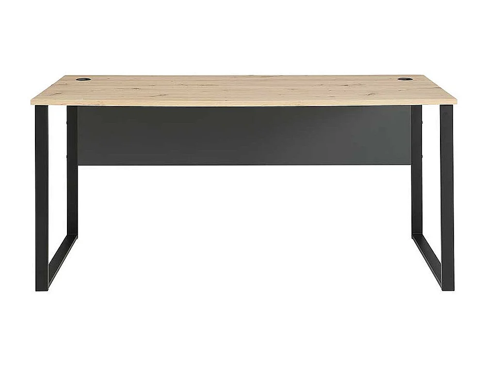 Schreibtisch mit Kabeldurchlass in modernem Design Knieraumblende