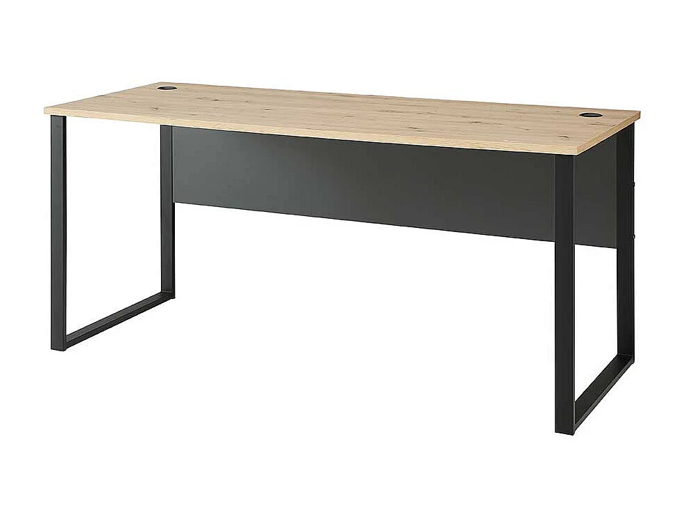 Schreibtisch mit Kabeldurchlass in modernem Design Knieraumblende