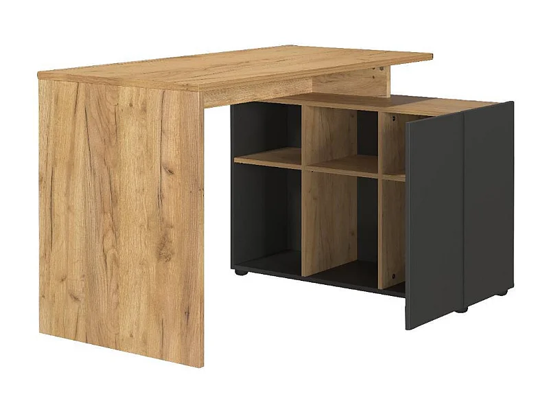 Schreibtisch Bürotisch mit Tür in Wildeichefarben