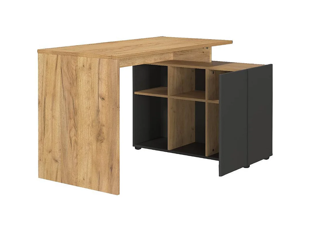 Schreibtisch Bürotisch mit Tür in Wildeichefarben