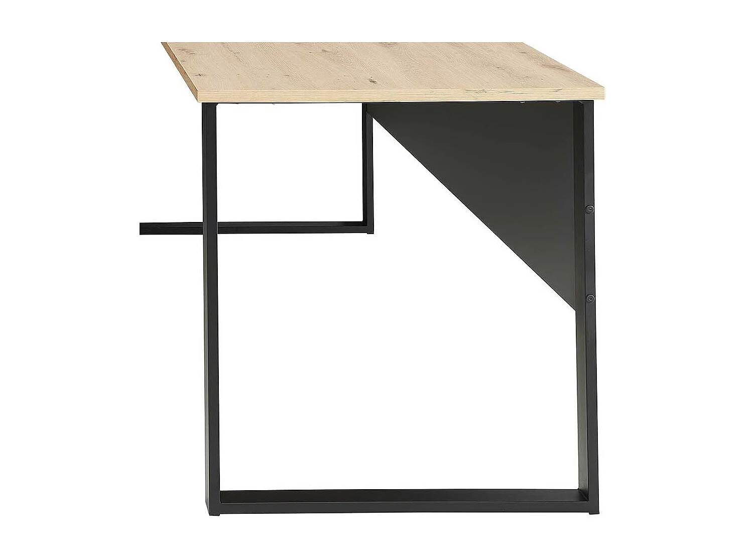 Winkelschreibtische modern in Wildeichefarben Dunkelgrau