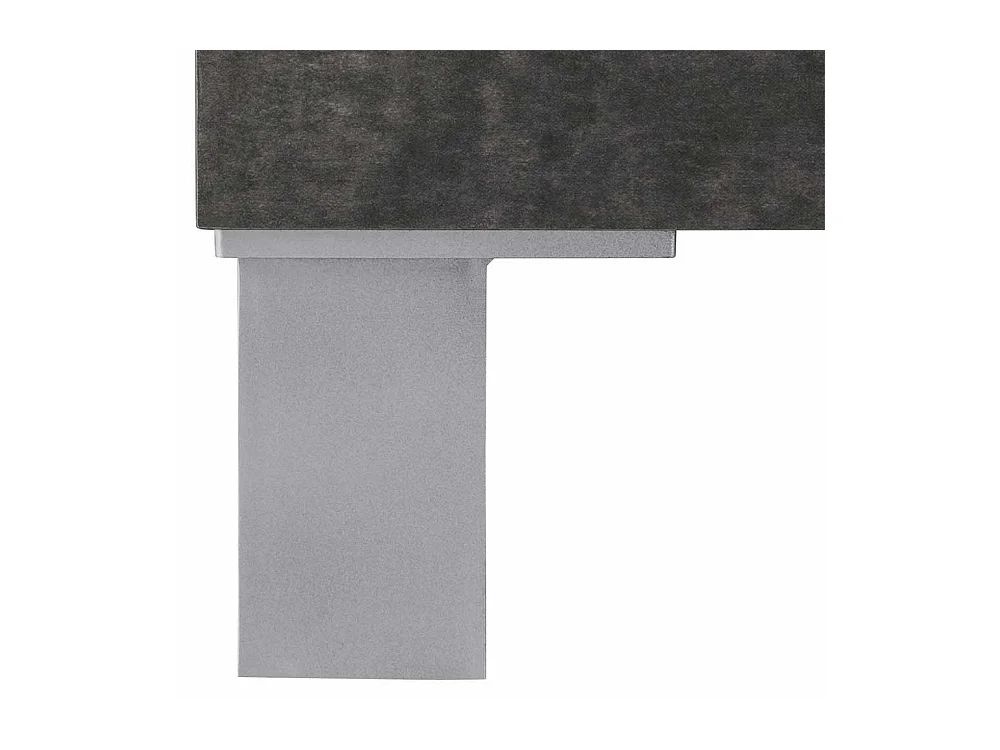 Bürotisch in Weiß und Beton Grau Regalen