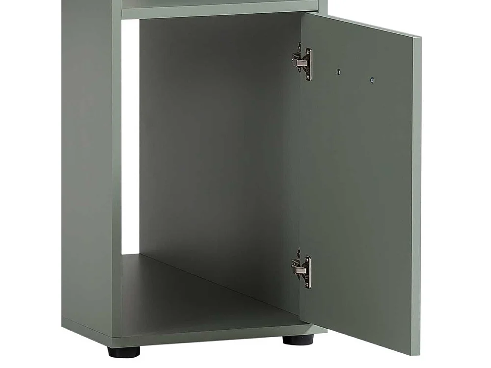 Schreibtisch Bürotisch in Graugrün mit drei Schubladen