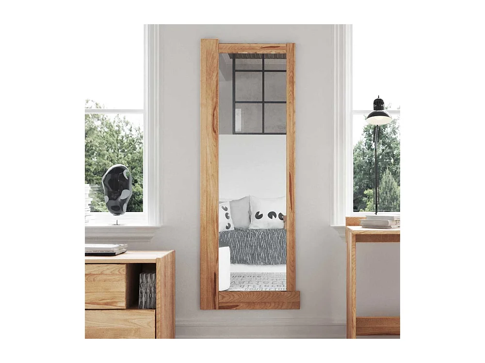 Garderobenspiegel aus Kernbuche Massivholz 60 cm hoch