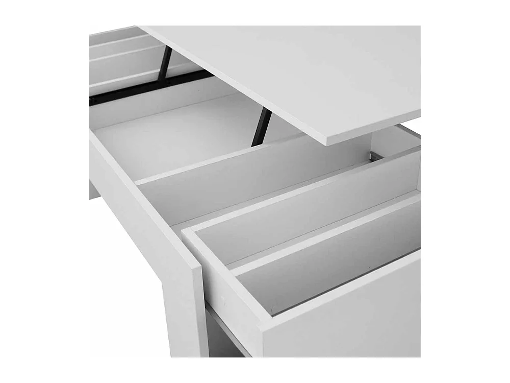 Couchtisch in Weiß hochklappbar