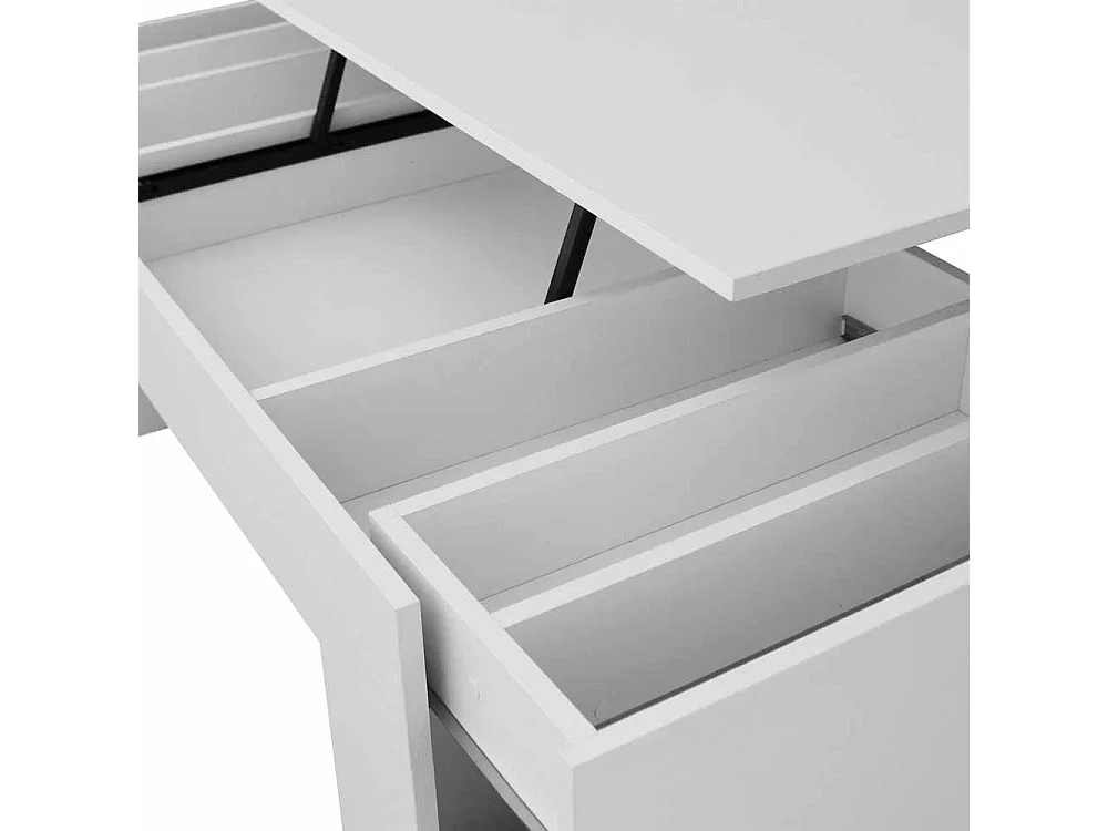 Couchtisch in Weiß hochklappbar