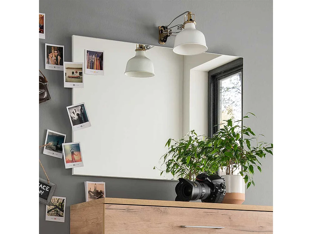 Garderobenspiegel in Weiß 60 cm hoch