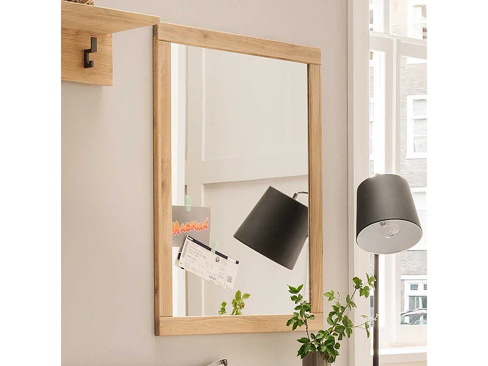 Flur Spiegel aus Eiche Massivholz 70 cm breit